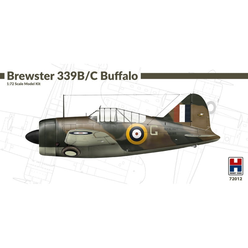 Zdjęcie główne produktu Brewster 339 B/C Buffalo 1:72 Hobby 2000 72012