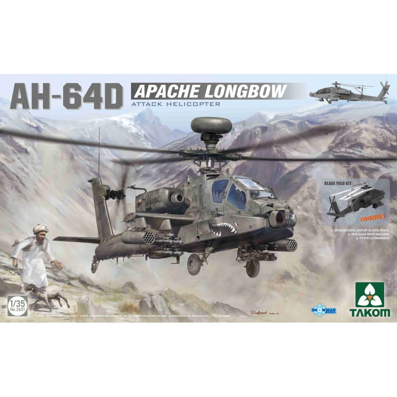 Zdjęcie główne produktu AH-64D Apache Longbow Attack Helicopter 1:35 Takom 2601