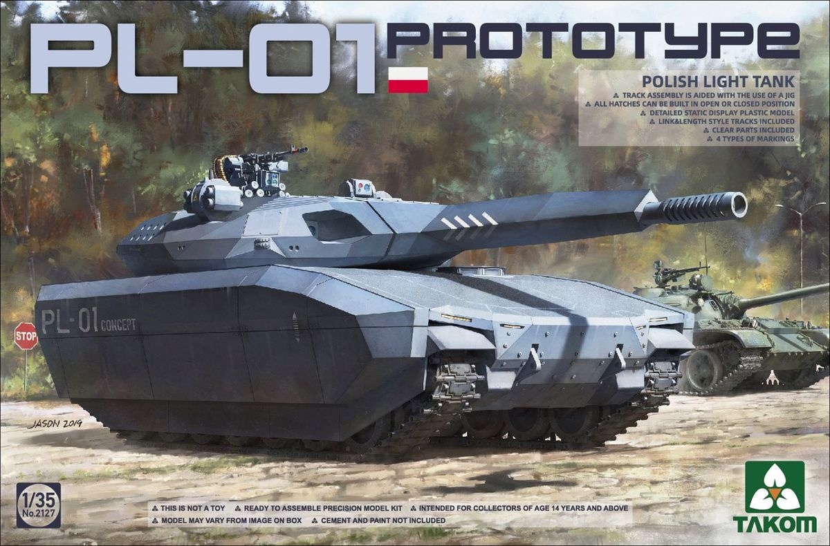 Zdjęcie główne produktu Polish PL-01 Prototype Light Tank 1:35 Takom 2127