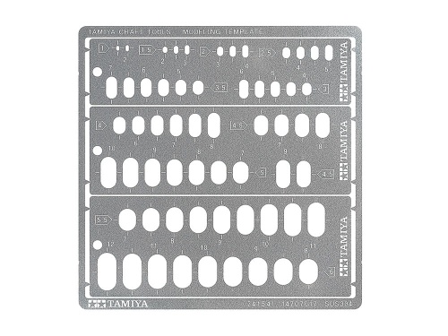Szablon modelarski (zaokrąglone prostokąty, 1-6mm) Tamiya 74154