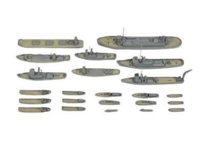 Zdjęcie główne produktu Scenery Accessory Tugger Set 1:700 Tamiya 31509