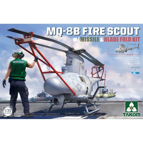 MQ-8B Fire Scout w/Missile & Blade Fold Kit 1:35 Takom 2169
