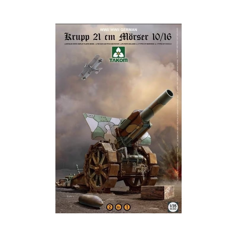 Zdjęcie główne produktu Krupp 21 Cm Morser 10/16 (2in1) 1:35 Takom 2032