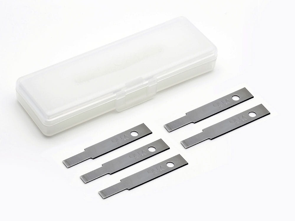 Zdjęcie główne produktu Replacement Blade (Narrow Chisel, 5pcs.) for Modelers Knife PRO Tamiya 74159