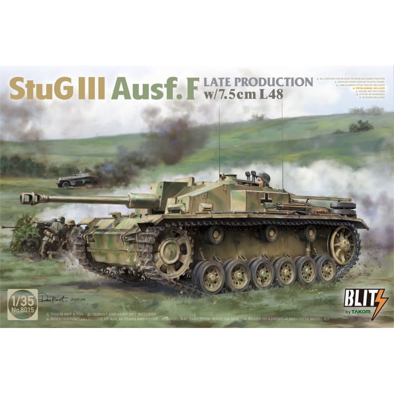 Zdjęcie główne produktu StuG III Ausf.F w/7,5 cm L48 Late 1:35 Takom 8015