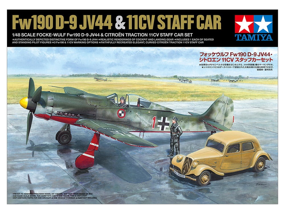 Zdjęcie główne produktu Fw190 D-9 JV44 and Citroen 11CV 1:48 Tamiya 25213