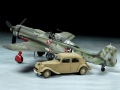 Zdjęcie dodatkowe produktu Fw190 D-9 JV44 and Citroen 11CV 1:48 Tamiya 25213