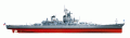 Zdjęcie dodatkowe produktu US Battleship BB-62 New Jersey (w/Detail Up Parts) 1:350 Tamiya 78028