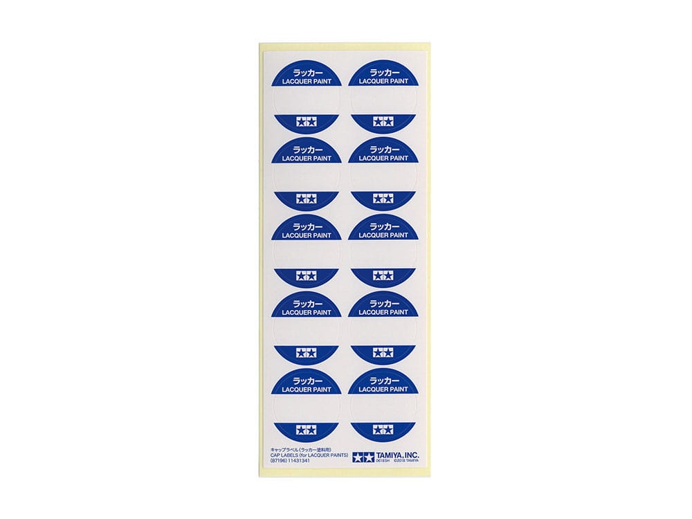 Zdjęcie główne produktu Cap Labels (for Lacquer Paints) Tamiya 87196
