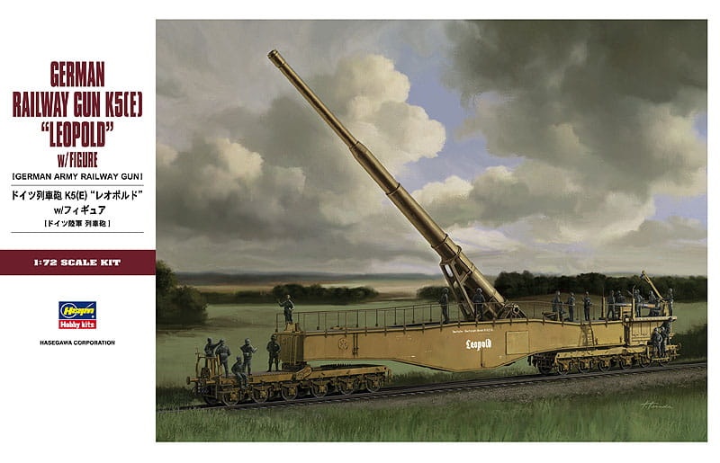 Zdjęcie główne produktu Niemieckie działo kolejowe K5(E) Leopold 1:72 Hasegawa MT58