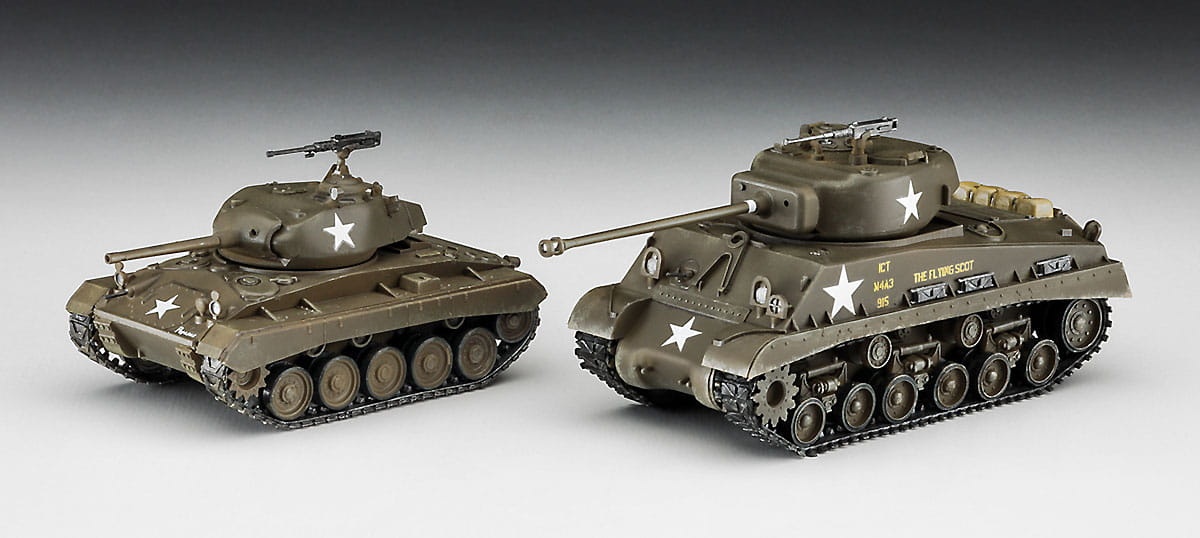 Zdjęcie dodatkowe produktu M4A3E8 Sherman i M24 Chaffee 1:72 Hasegawa 30068