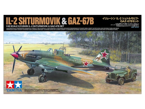 Ilyushin IL-2 Shturmovik i GAZ-67B 1:48 Tamiya 25212