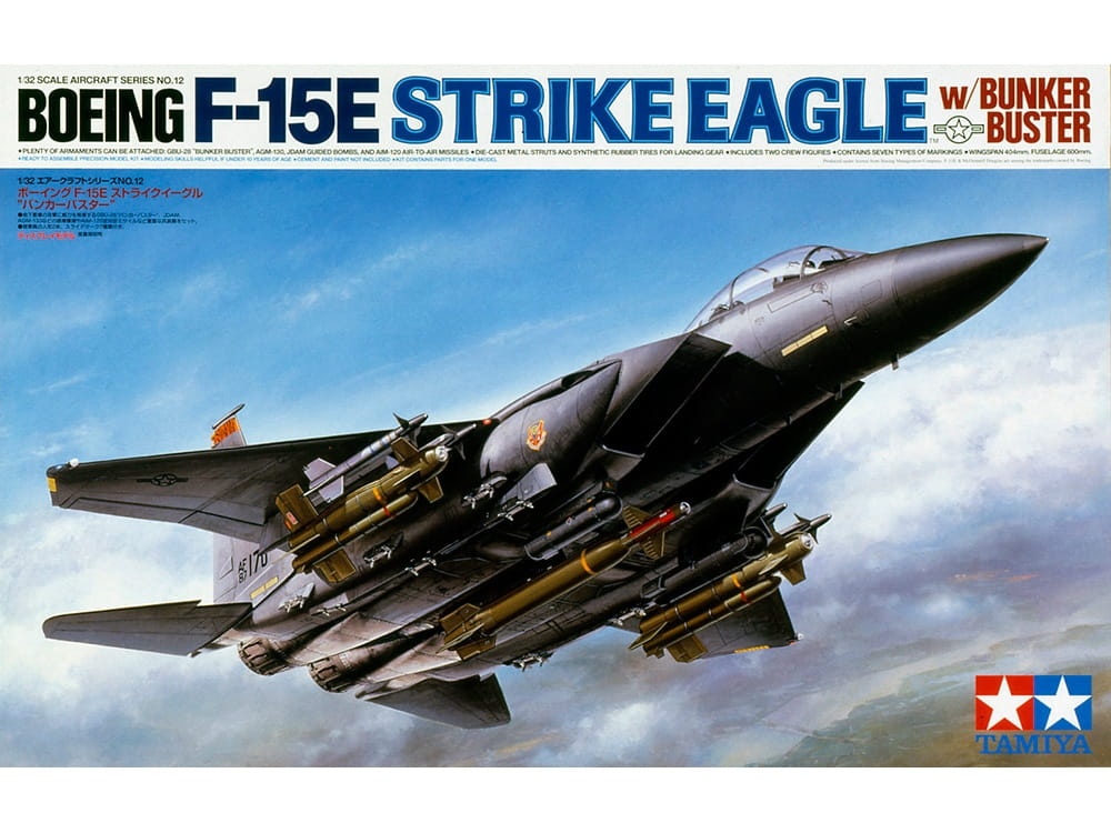Zdjęcie główne produktu F-15E Strike Eagle w/Bunker Buster 1:32 Tamiya 60312