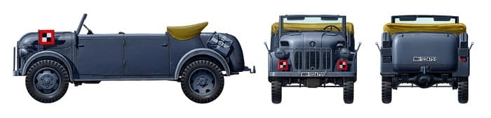 Zdjęcie dodatkowe produktu German Steyr Type 1500A Kommandeurwagen 1:48 Tamiya 32553