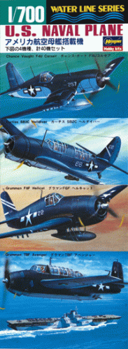 Zestaw amerykańskich samolotów na lotniskowiec 1:700 Hasegawa 514