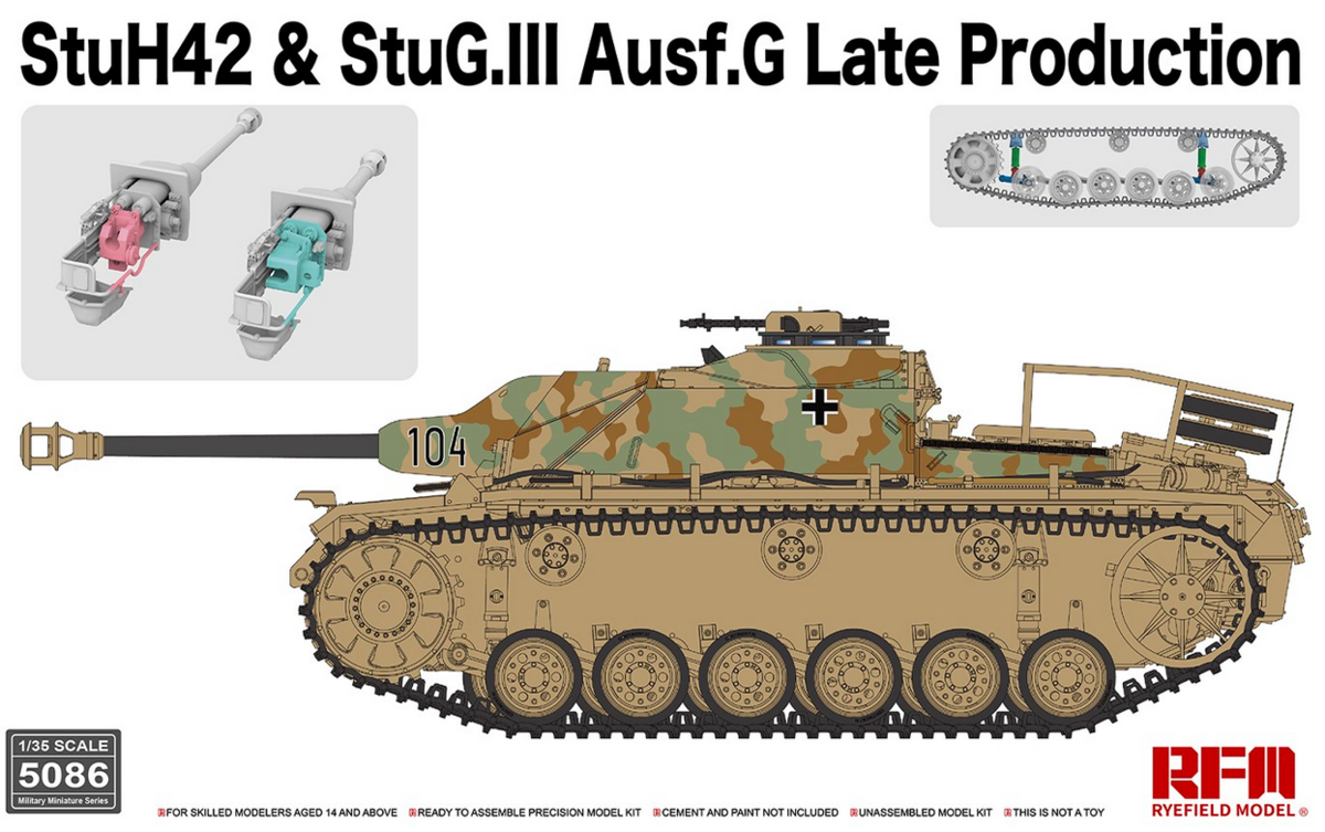 Zdjęcie główne produktu StuH42 & StuG.III Ausf.G (Late Production) 1:35 Rye Field Model 5086