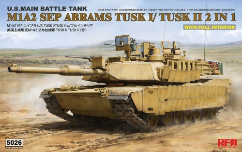 M1A2 SEP Abrams Tusk I/Tusk II (2in1) 1:35 Rye Field Model 5026