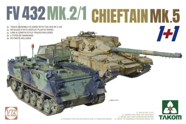Zdjęcie główne produktu FV432 Mk.2/1 Chieftain Mk. 5 1:72 Takom 5008