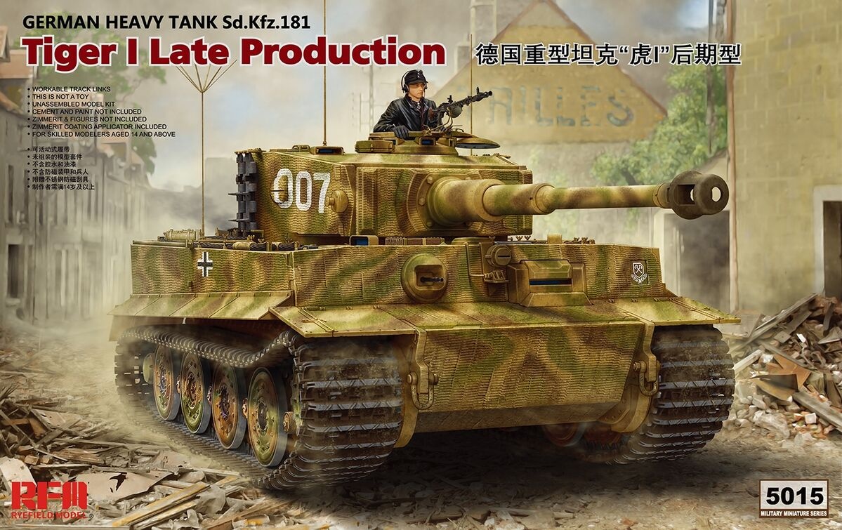 Zdjęcie główne produktu Tiger I (Late Production) Sd.Kfz.181 1:35 Rye Field Model 5015