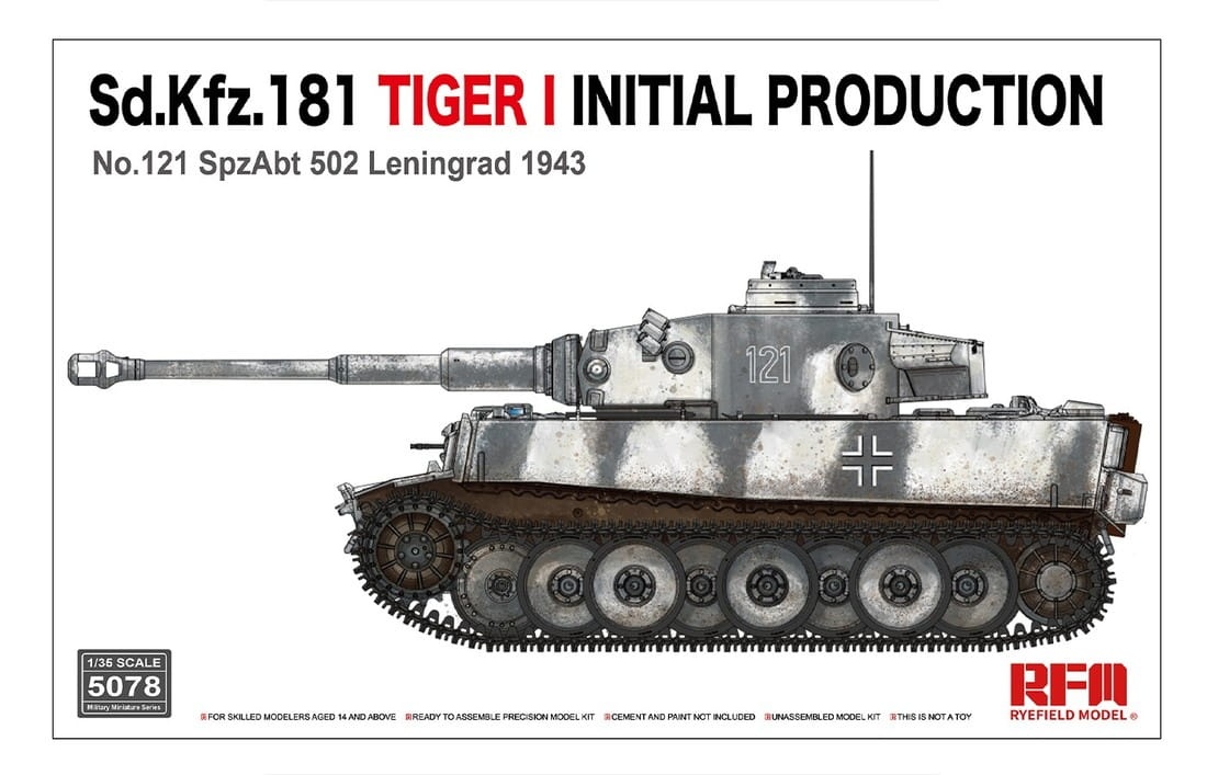 Zdjęcie główne produktu Tiger I Initial Production (Sd.Kfz.181) 1:35 Rye Field Model 5078