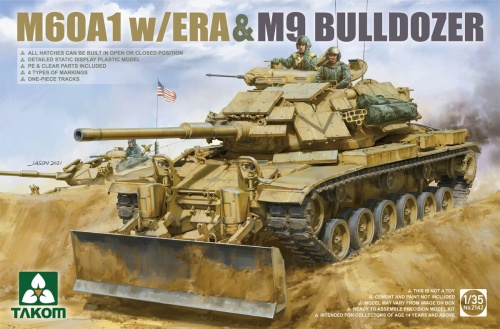 M60A1 w/ERA and M9 Bulldozer 1:35 Takom 2142