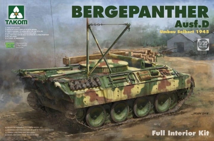 Zdjęcie główne produktu Bergepanther Ausf. D (Umbau Seibert 1945) 1:35 Takom 2102