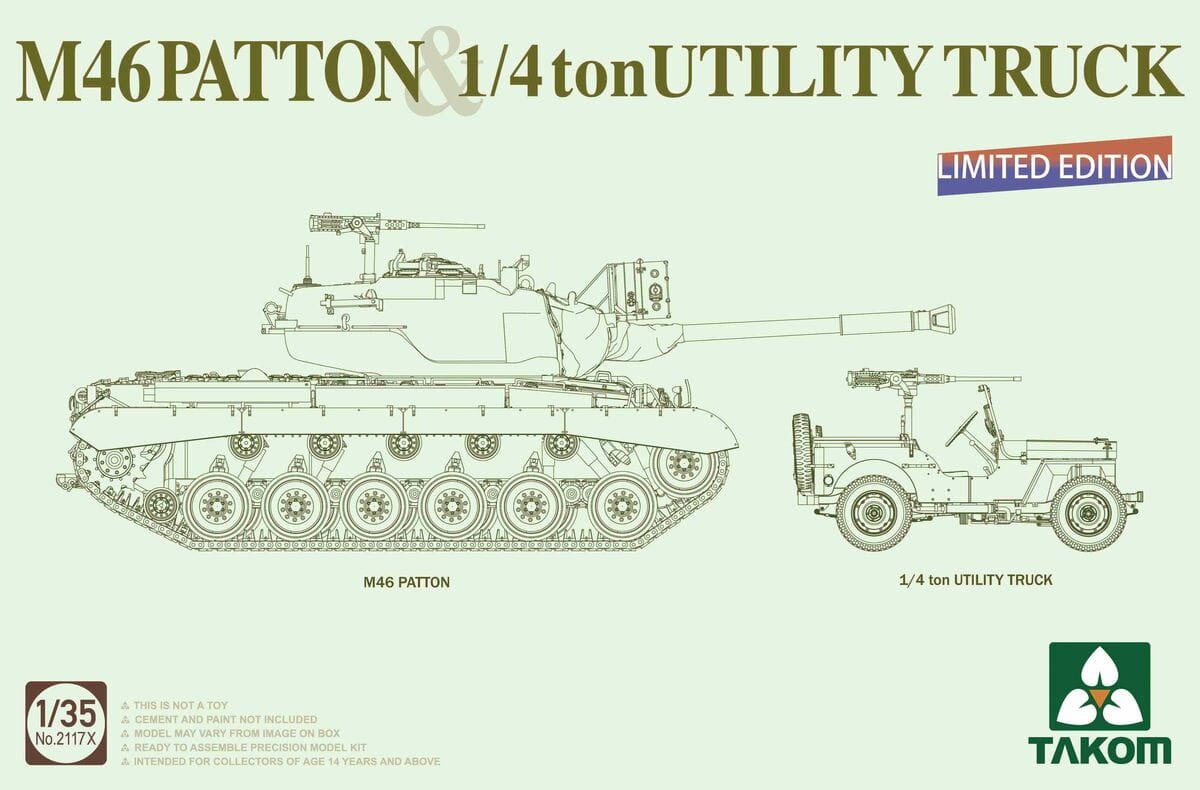 Zdjęcie główne produktu M46 Patton and 1/4ton Utility Truck 1:35 Takom 2117X
