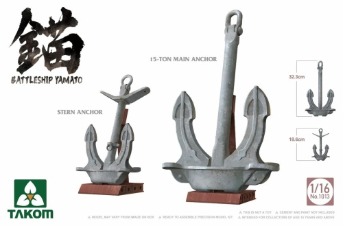Battleship Yamato Anchors 1:16 Takom 1013