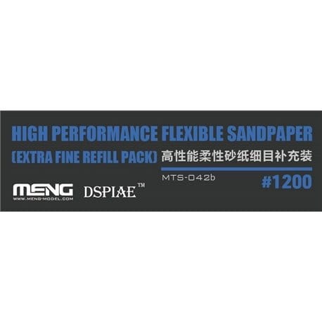 High Performance Flexible Sandpaper 1200 (Extra Fine Refill Pack) Meng MTS-042b