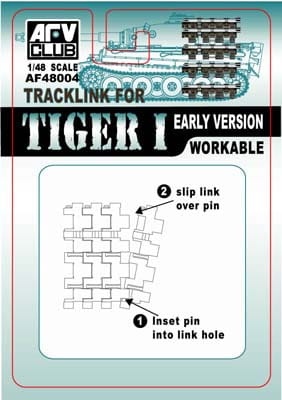 Track for Tiger I Early Version 1:48 AFV Club 48004