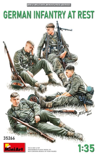 German Infantry at rest 1:35 MiniArt 35266