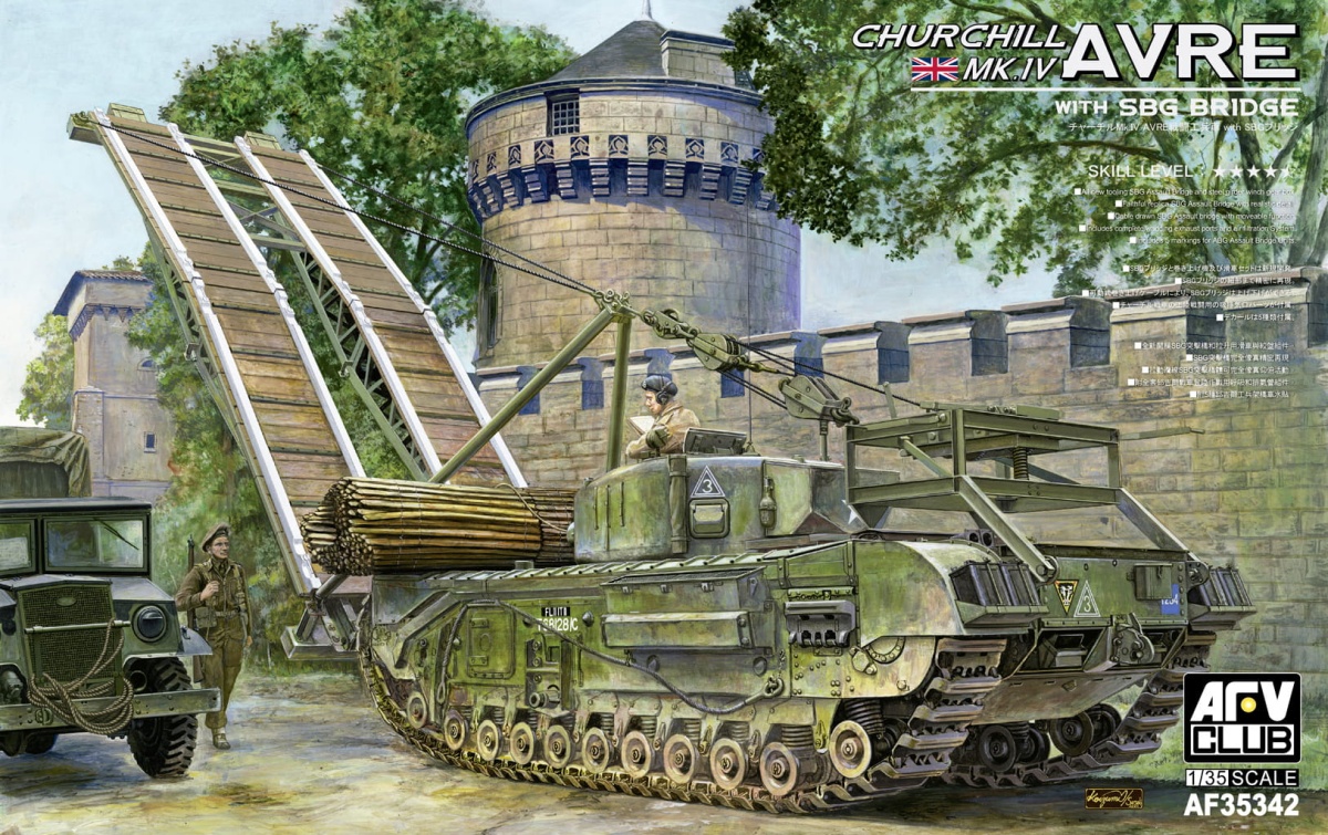 Zdjęcie główne produktu Churchill MK.IV AVRE with SBG bridge 1:35 AFV Club 35342