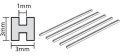 Zdjęcie dodatkowe produktu Profil plastikowy H 3x3mm, dł. 40cm (5szt) Tamiya 70206