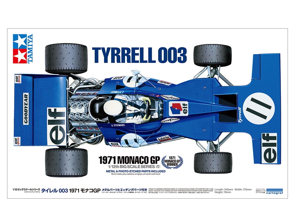 Zdjęcie dodatkowe produktu Tyrrell 003 1971 Monaco GP 1:12 Tamiya 12054