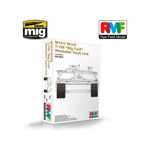 M1A1/M1A2 T-158 Big Foot Workable Track Link 1:35 Rye Field Model 5009