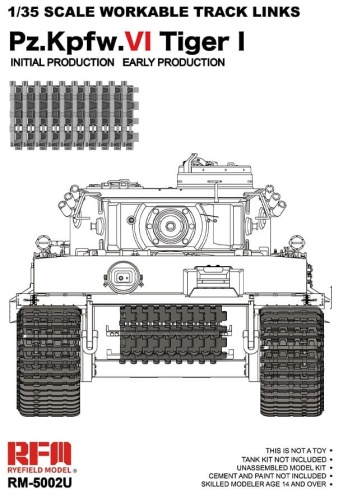 Gąsienice ruchome do Pz.Kpfw.VI Tiger I 1:35 Rye Field Model 5002U