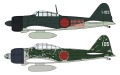 Zdjęcie dodatkowe produktu Mitsubishi A6M2b/A6M3 Zero 21/22 (Rabaul Ace Set) 1:72 Hasegawa 02437