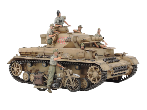 Panzerkampfwagen IV Ausf.F and Motorcycle Set North Africa 1:35 Tamiya 25208