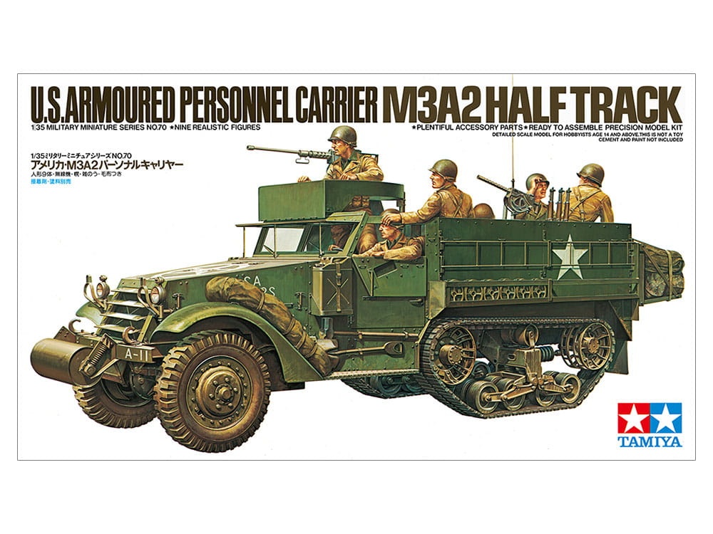 Zdjęcie dodatkowe produktu US Armored Personnel Carrier M3A2 Half-Track 1:35 Tamiya 35070