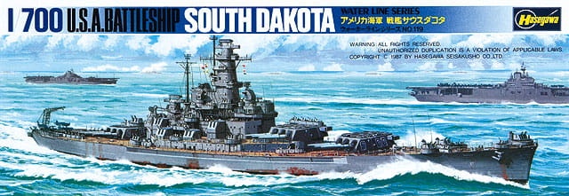 Zdjęcie główne produktu US Battleship South Dakota 1:700 Hasegawa WL607