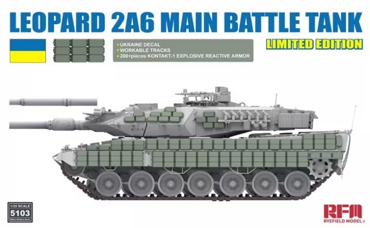 Zdjęcie główne produktu Leopard 2A6 Main Battle Tank (Limited Edition) 1:35 Rye Field Model 5103