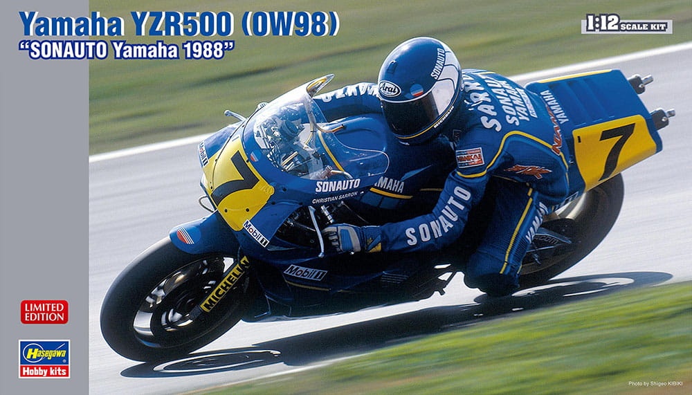 Zdjęcie główne produktu Yamaha YZR500 (0W98) (Sonauto Yamaha 1988) 1:12 Hasegawa 21752
