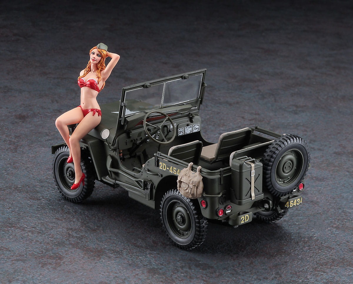 Zdjęcie dodatkowe produktu Utility truck 4x4 1/4 ton z figurką 1:24 Hasegawa SP449