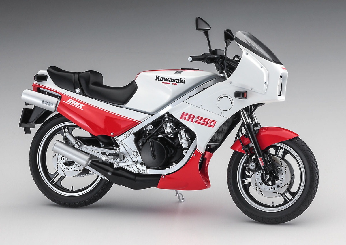 Zdjęcie dodatkowe produktu Kawasaki KR250 (KR250A) (white-red) 1:12 Hasegawa 21745