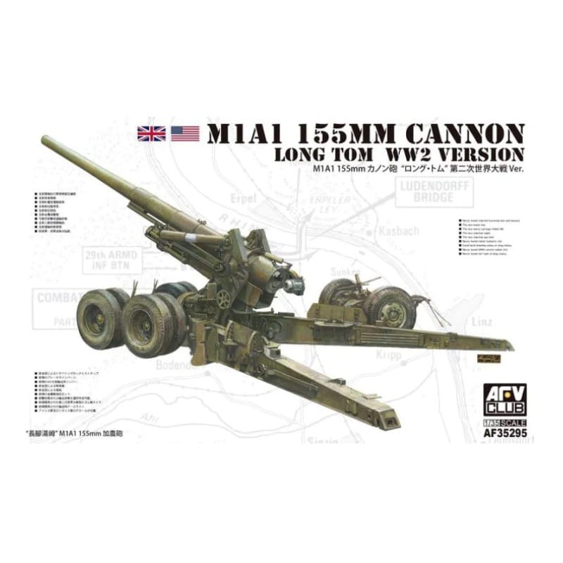 Zdjęcie główne produktu M1A1 155mm Cannon Long Tom WW2 Version 1:35 AFV Club 35295