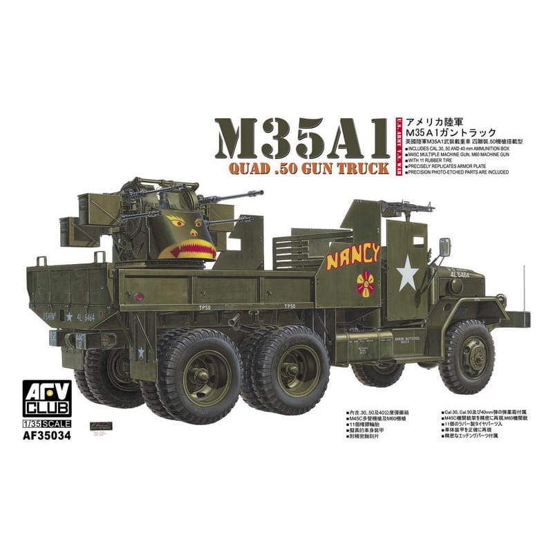 Zdjęcie główne produktu M35A1 Quad .50 Gun Truck 1:35 AFV Club 35034