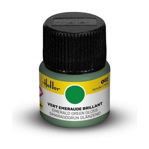 Heller farba akrylowa 002 Emerald Green błyszcząca 12ml