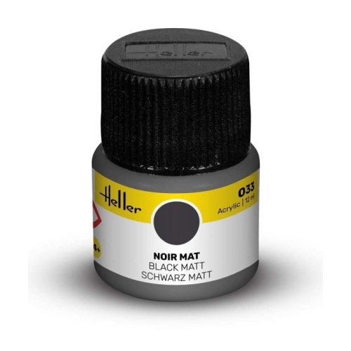 Heller farba akrylowa 033 Black matowa 12ml