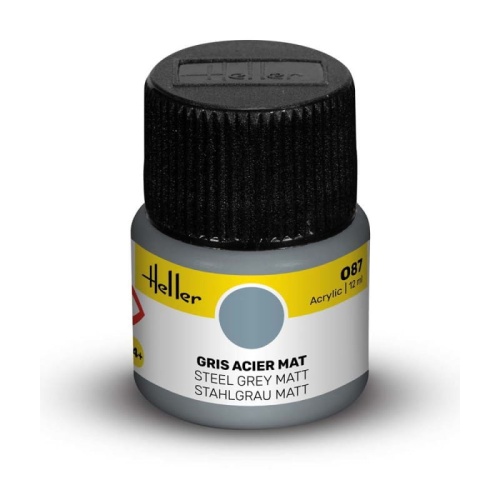 Heller farba akrylowa 087 Steel Grey matowa 12ml