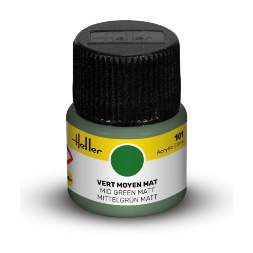 Heller farba akrylowa 101 Mid Green matowa 12ml